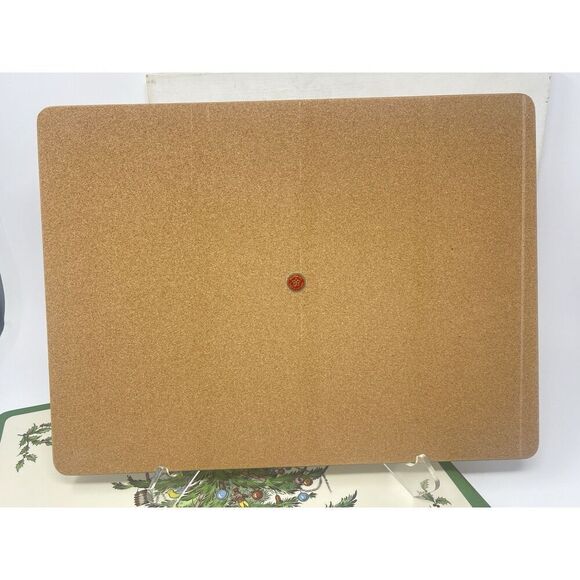 Vintage Pimpernel Spode Christmas Tree Hard Placemats 11.5x15.5” Boxed Set Of 4 - Picture 5 of 11